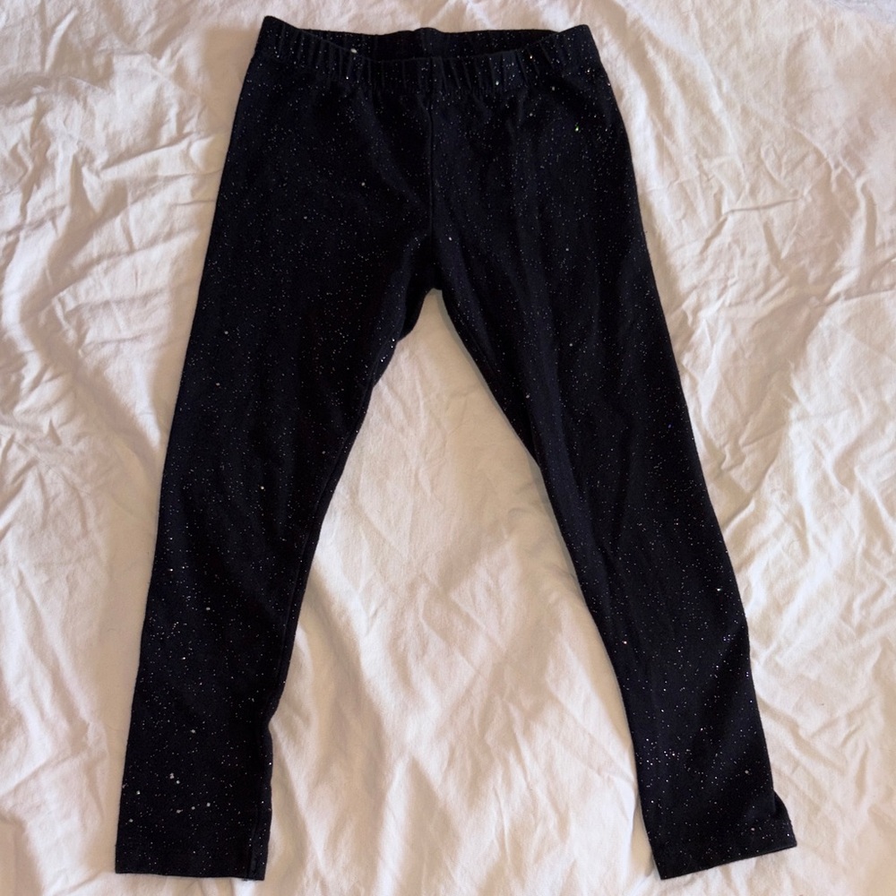 jumping beans Black Leggings with Silver Sparkle